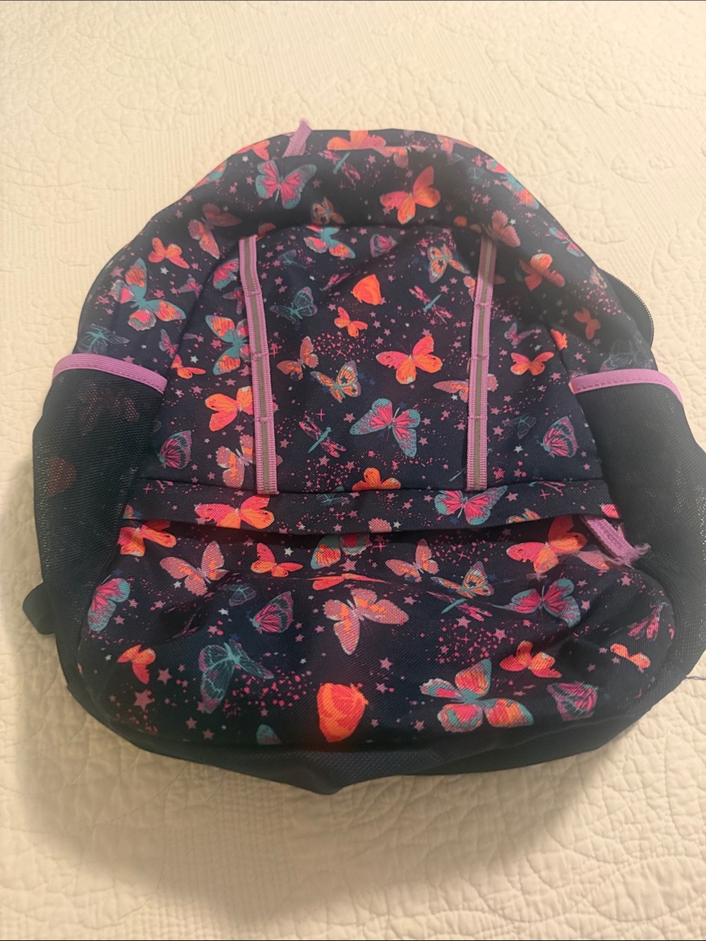 Lands' End Kids Butterfly Backpack - Purple, Pink, Teal